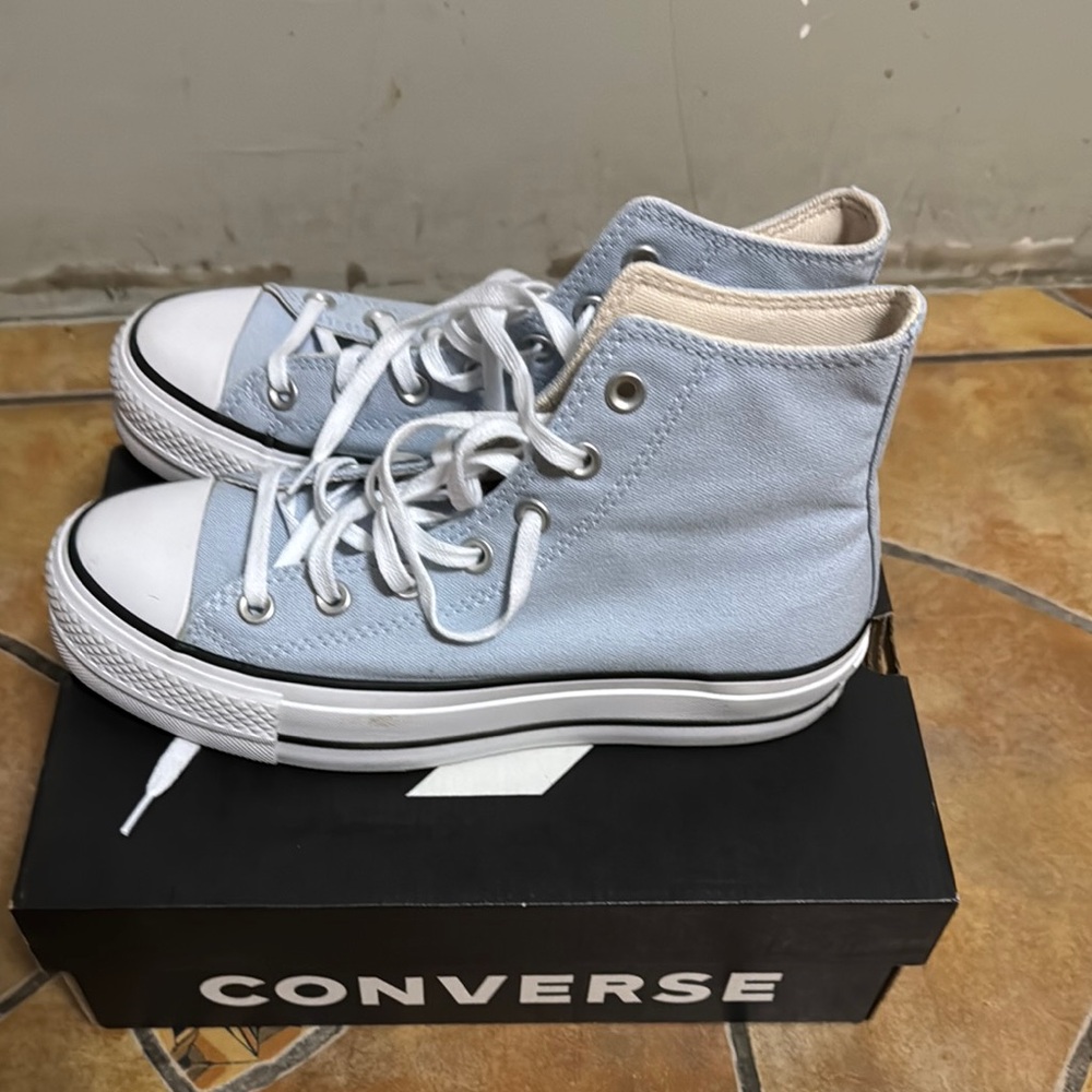 Converse Women's Light Blue High-Top Sneakers